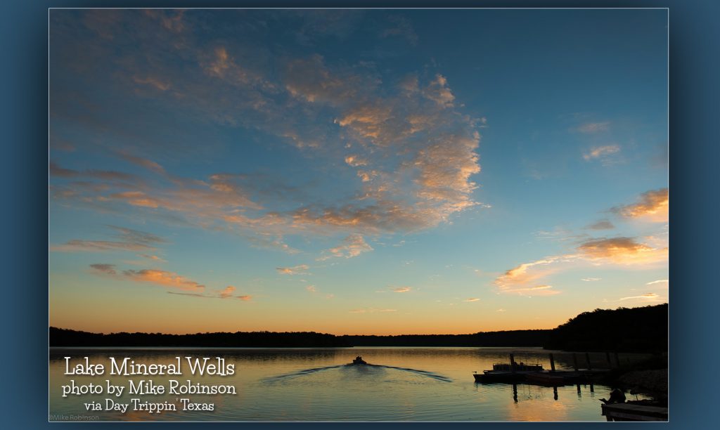 Lake Mineral Wells at sunrise by Mike Robinson