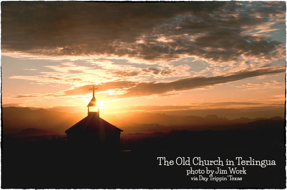 Terlingua Church at sunrise by Jim Work