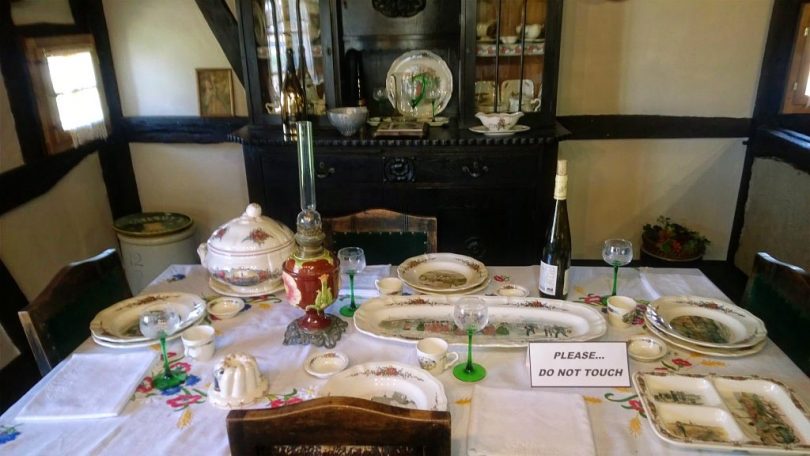 Dining table at Steinbach House in Castroville